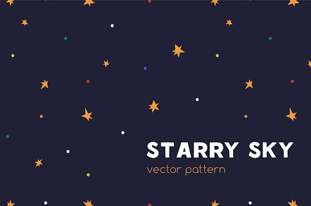 Stars on night sky, seamless pattern, a Pattern Graphic by Good Studio