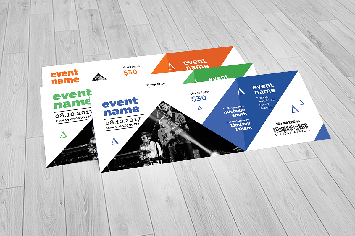 Event Ticket Template, an Invitation Template by Rongbaaz