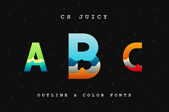 CS Juicy (Color Font & Outline) preview 8