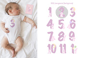 Cute Bunny Girl Baby Milestone Cards, a Card Template by DysenkaArt (Thumbnail 3 of 3)