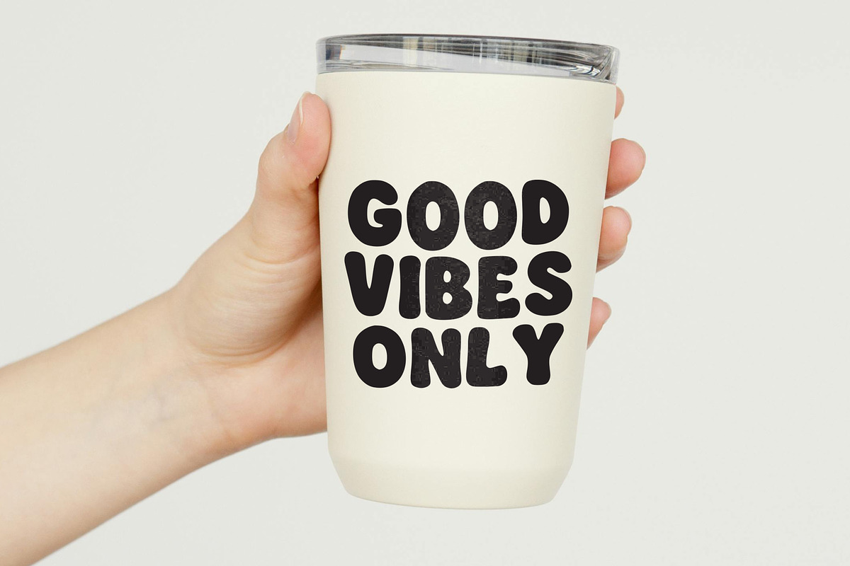 Bubble Groove | Bubbly retro font, a Handwritten Font by GenesisCreativeCo (Photo 2 of 4)