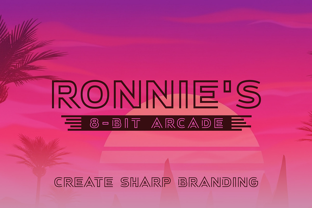 Etronika - An 80s Synthwave Dream, a Sans Serif Font by Parker Creative (Photo 6 of 9)