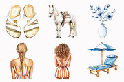 Watercolor Hello Santorini Clipart, an Illustration by Design Market (Thumbnail 4 of 4)