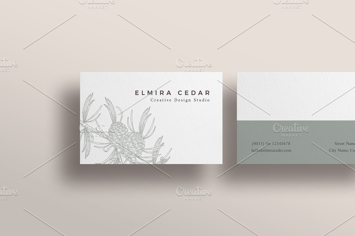 CEDAR BUSINESS CARD TEMPLATE (PSD), a Templates & Theme by Studio Letsch & de Clercq (Photo 1 of 2)
