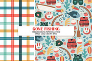 Gone Fishing Seamless Pattern Set, a Pattern Graphic by Alanna Messina Design Co (Thumbnail 2 of 9)