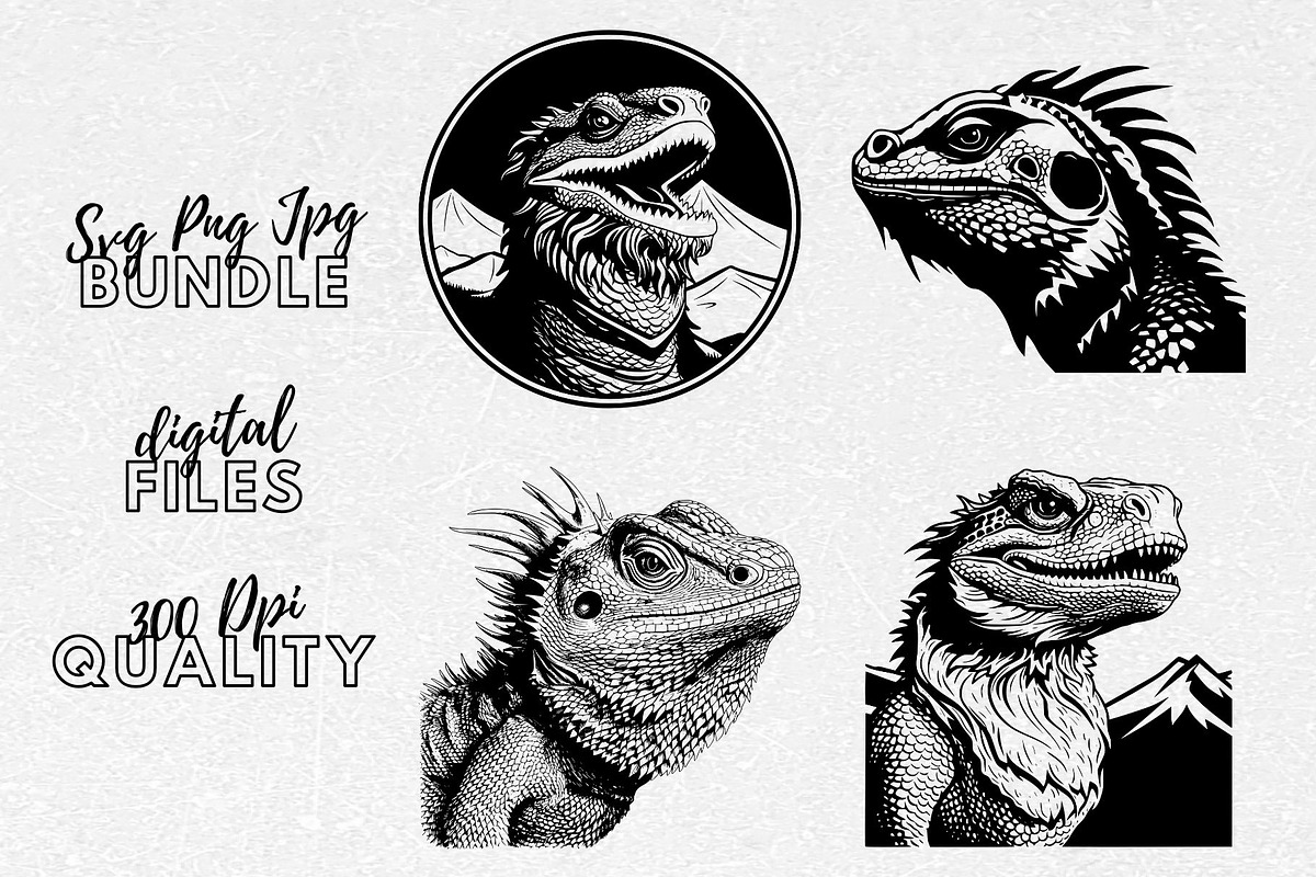 Bearded Dragon SVG - Lizard Clipart, an Illustration by YouniqueArtwork (Photo 1 of 5)