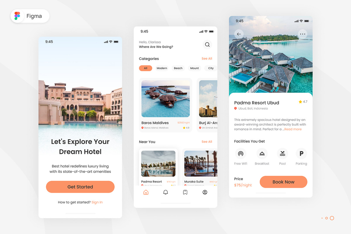 Reserva - Hotel Booking Mobile App, an UI Kit Template by Ermedia Studio (Photo 1 of 4)
