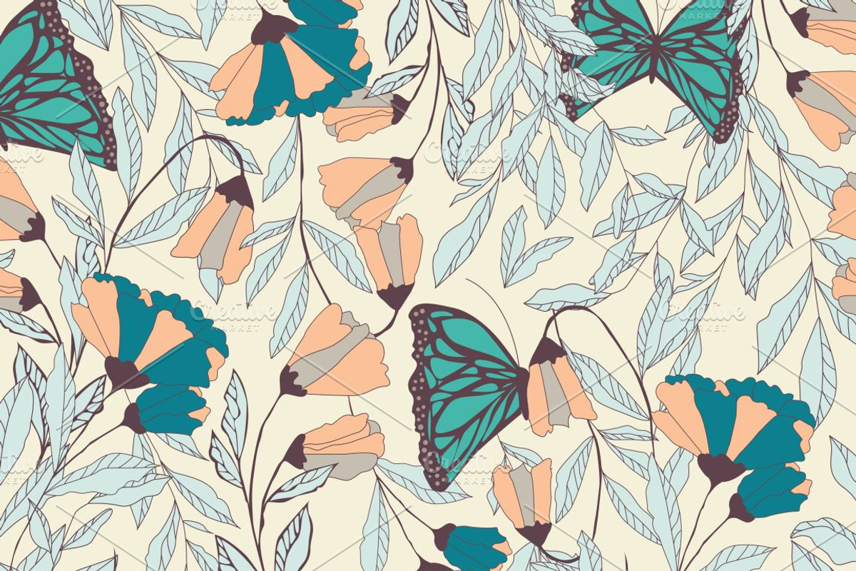 8 Monarch Patterns, a Pattern Graphic by Blue Lela Design