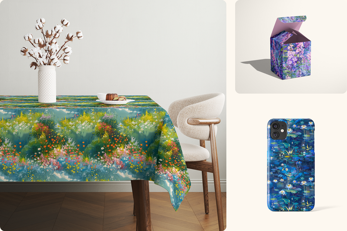 14 Dreamy Garden Patterns, a Pattern Graphic by Ninterints (Photo 7 of 14)