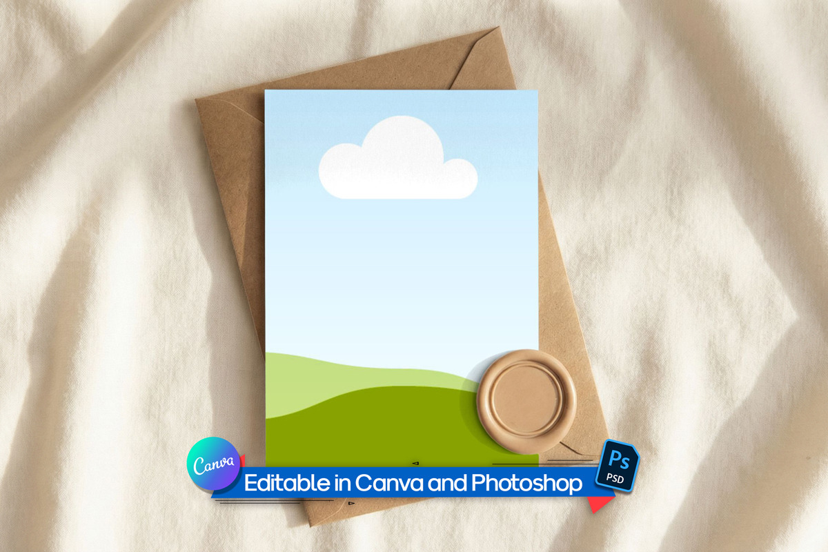 A6 Greeting Card Mockup, an Advertising Mockup by Rami's Mockups (Photo 2 of 3)