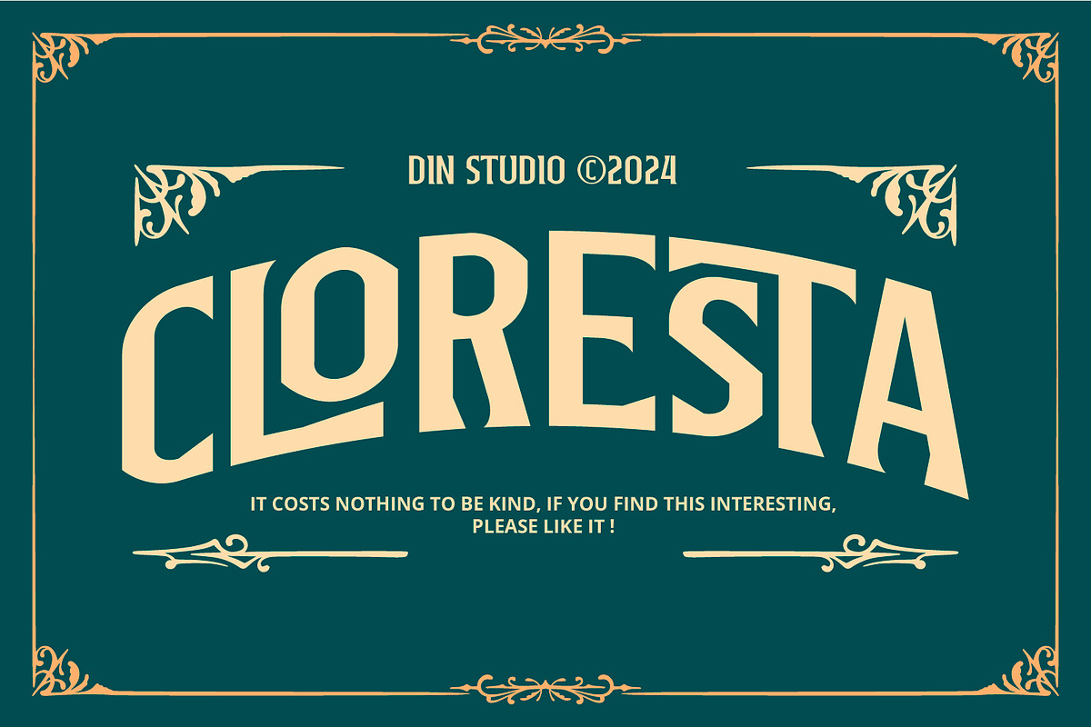 Cloresta, a Symbol Font by Vintage Division (Photo 15 of 15)
