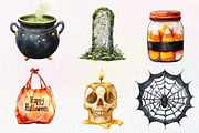 Vintage Halloween Décor Clipart, an Illustration by Dream Creation (Thumbnail 3 of 7)