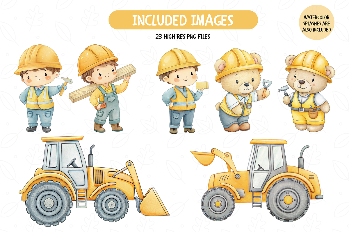 Kids Construction Clipart, an Illustration by TatiMockup (Photo 2 of 5)