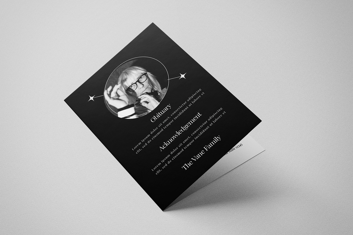 Grey Modern Funeral Program, a Card Template by graphicook (Photo 1 of 3)