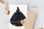 Black Ball Gown Dresses Clipart, a Person Illustration by Sunflower Day Love (Thumbnail 2 of 3)