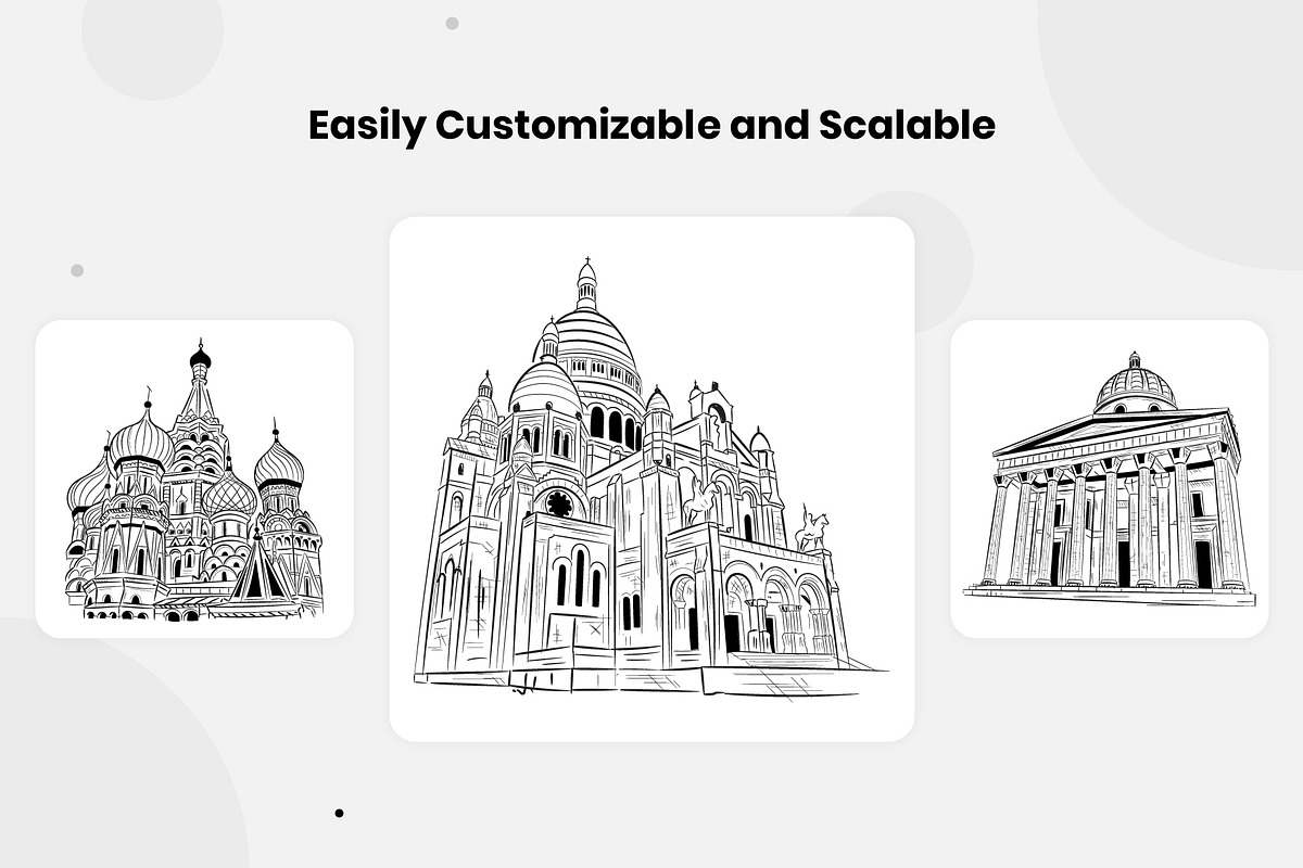 75 Vintage Building Vectors