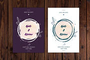 8 watercolor save the date templates, a Decorative Illustration by My watercolor shop (Thumbnail 2 of 5)