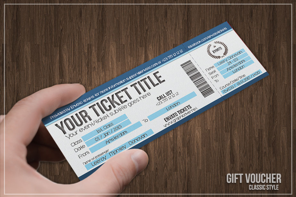 Multipurpose simple event tickets, a Card Template by Tzochko (Photo 2 of 2)