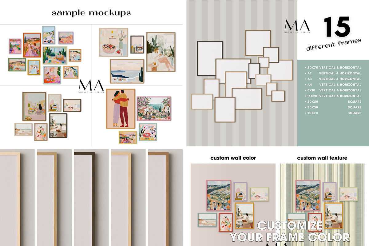 Mega Interior Frame Mockup Pack, a Household Mockup by Mockup Art Atelier (Photo 56 of 60)