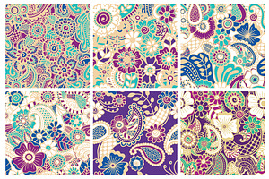 24 Seamless Paisley Patterns