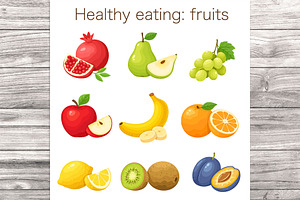 Healthy Eating Fruits Design Kit