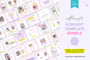Podcast Instagram templates Canva, a Social Media Template by Cate Creates