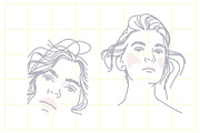 Line Illustrations Set Female Faces, a Person Illustration by line & plane (Thumbnail 8 of 11)