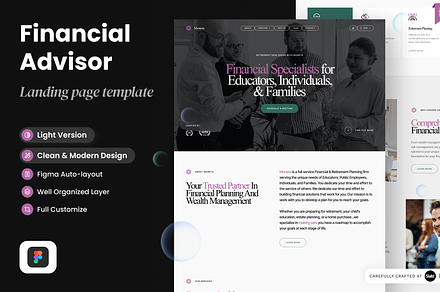 Moneta - Financial Advisor Website, a Landing Page Template by SLAB! Design