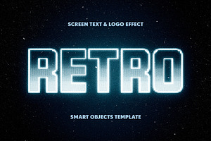 Retro Screen Text & Logo Effect, a Layer Style Add-On by Design Squad