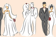 Wedding couples, a Decorative Illustration by Virinaflora (Thumbnail 3 of 4)