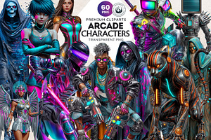 Arcade Gaming Character Cliparts, a Person Illustration by ThatsDesignArt