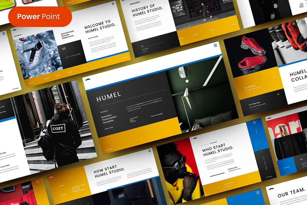 Humel - Business PowerPoint Template, a Presentation Template by Dens Creative Studio (Photo 1 of 6)