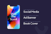 Watercolor Glitch Backgrounds, a Texture Graphic by Artbeaut (Thumbnail 5 of 9)