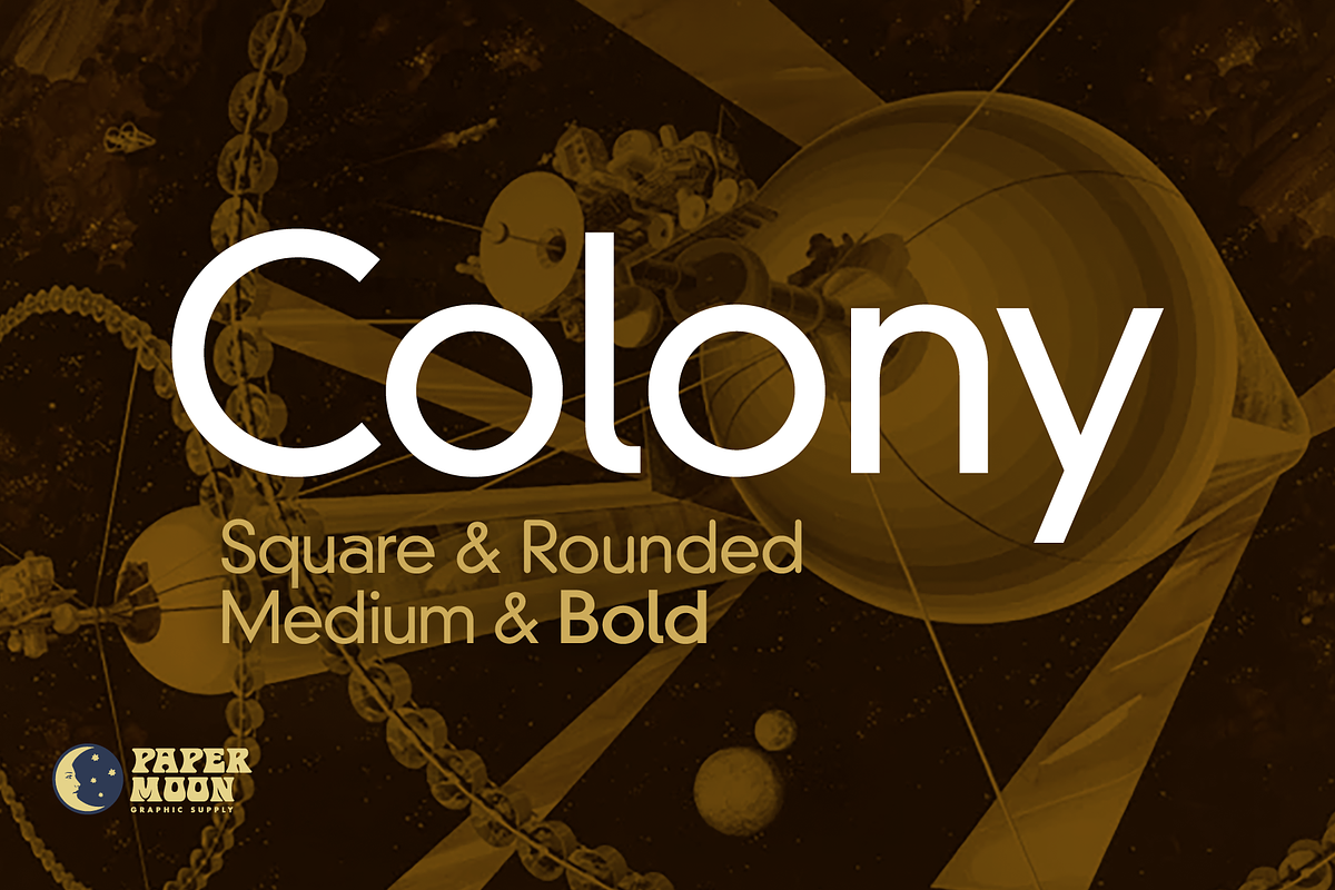 PM Colony Classic Sci-Fi Font, a Sans Serif Font by Paper Moon Graphic Supply (Photo 1 of 7)