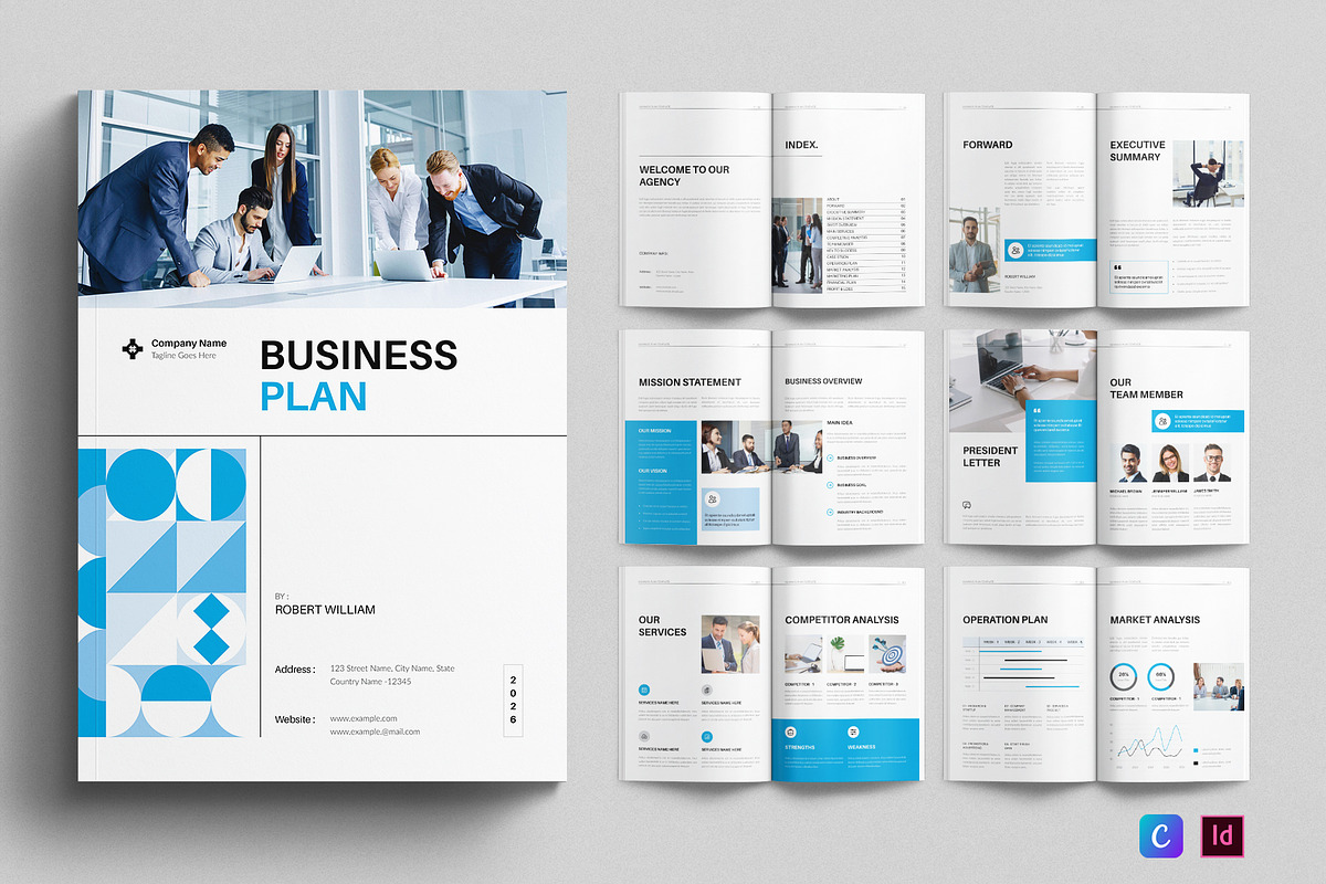 Business Plan Brochure Template, a Brochure Template by E-Type (Photo 1 of 7)