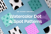 25 Watercolor Dot and Spot Patterns, a Pattern Graphic by Artec Maison (Thumbnail 1 of 16)