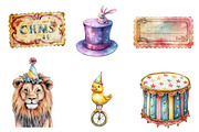 Pastel Summer Circus Clipart, an Illustration by CreationArt (Thumbnail 3 of 5)