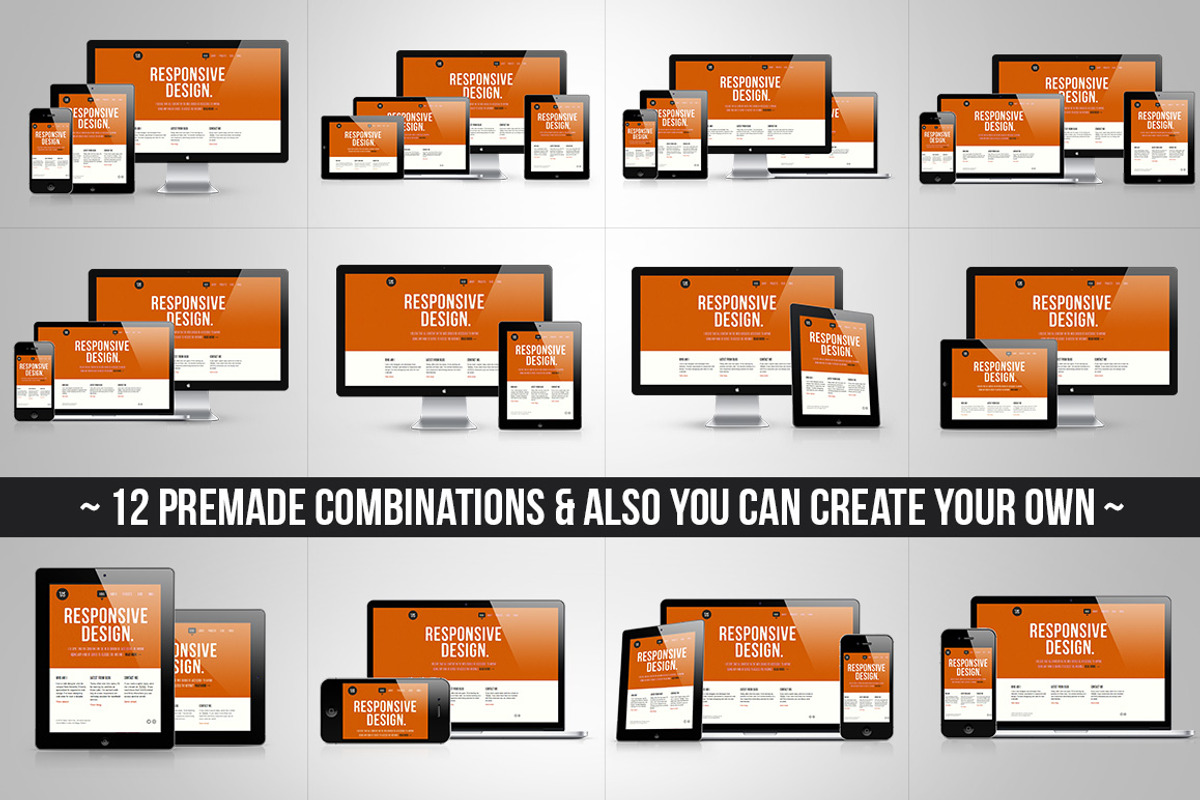 12 Responsive Web Mockups (50% OFF), an iPhone Mockup by Graphicon (Photo 2 of 3)