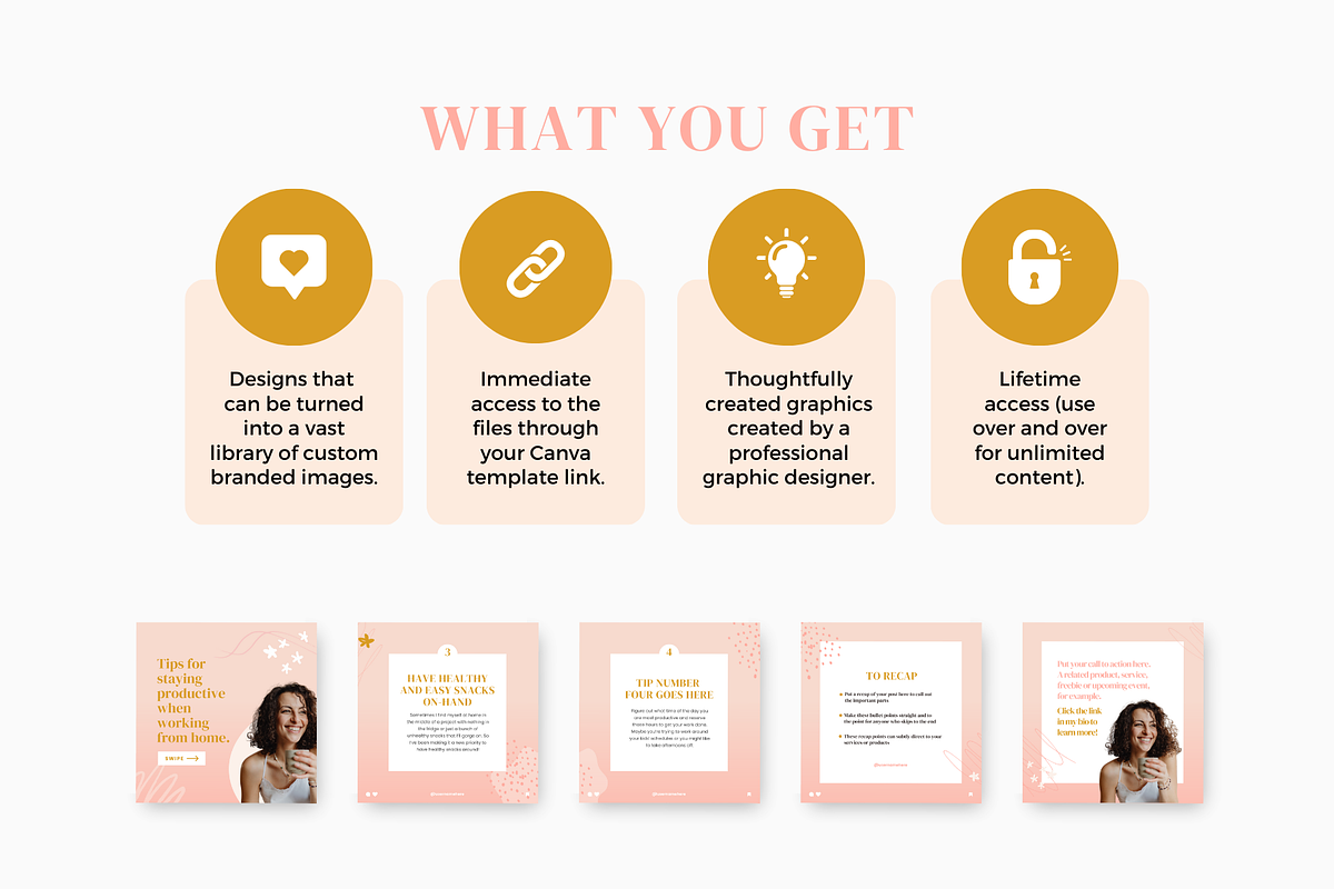 Boho Coach Instagram Carousel Canva, a Social Media Template by Ciera Design Templates (Photo 5 of 9)