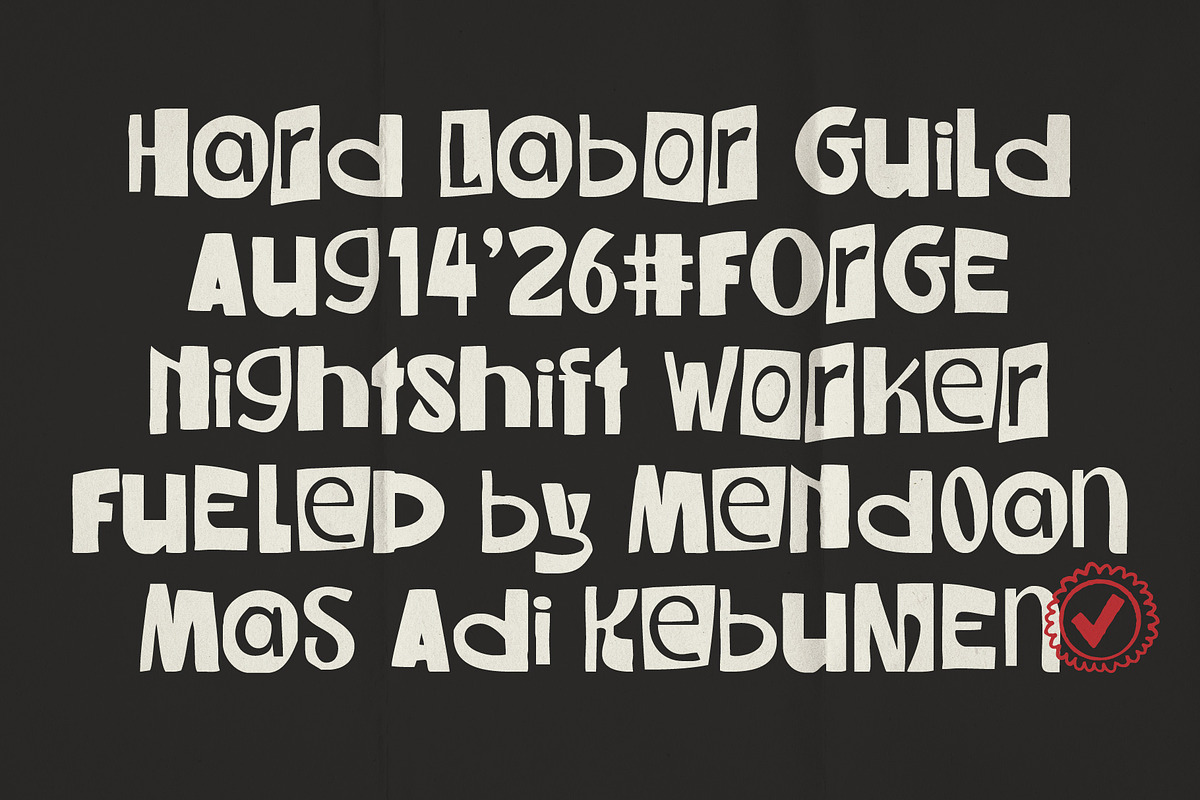 ST Wooble Ransom – Experimental Font, a Sans Serif Font by Type it Easy (Photo 5 of 11)