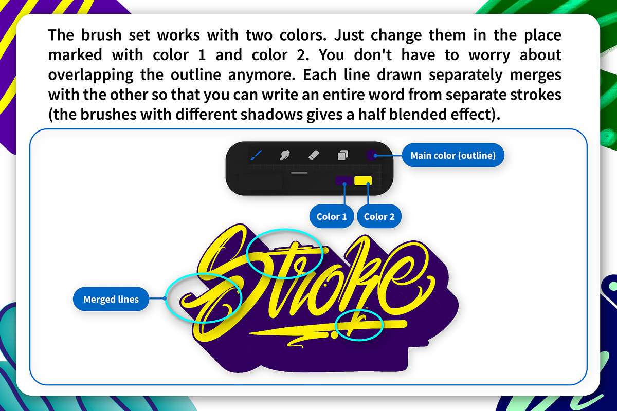 Outline TUBE Brush set, a Brush Add-On by Magnatype (Photo 5 of 6)