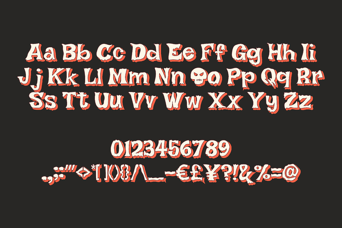 SCQORY - Halloween Horror Typeface, a Handwritten Font by Boril Std (Photo 2 of 10)