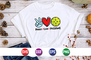 Peace Love Pickleball Game Lover SVG, an Object Graphic by SVGCuteShop (Thumbnail 2 of 3)