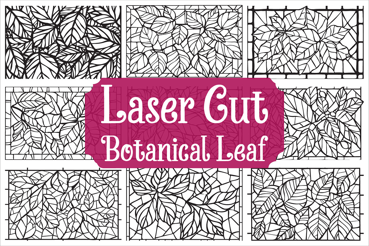 Laser Cut Leaf Design Collection, an Illustration by yasushie