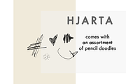 Hjarta - A Pencil Drawn Font Trio, a Serif Font by Mix Fonts (Thumbnail 3 of 7)