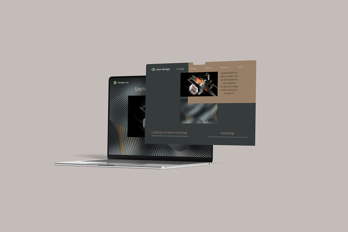 Laptop Screen Mockup, a Mac Mockup by swsi-studio (Photo 2 of 8)