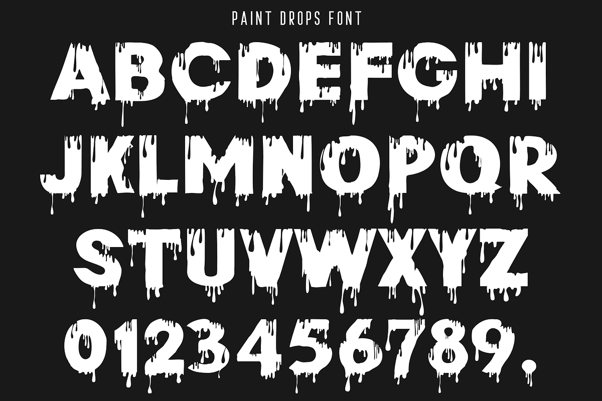 Paint Drops – Halloween Font, a Font by 177Studio (Photo 4 of 4)