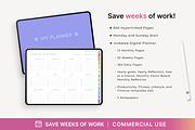 PLR Undated Digital Planner, a Design Template by Makii Templates (Thumbnail 2 of 6)