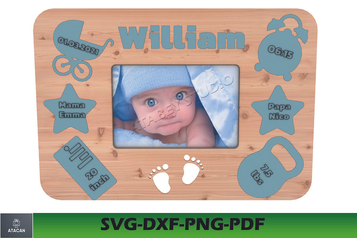 Custom Birth Details svg 291, a Graphic by AtacanDigital (Photo 2 of 3)