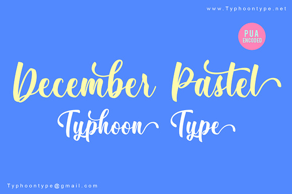 December Pastel font preview 3